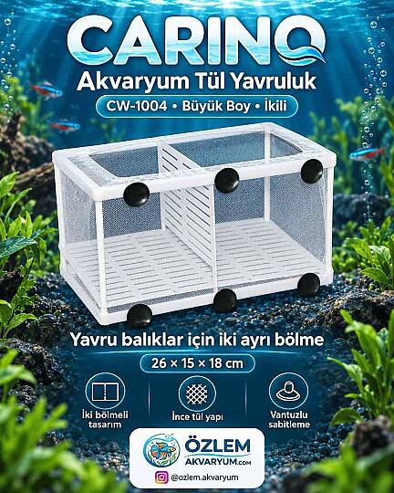 Akvaryum Tül Yavruluk CW-1004 Büyük Boy İkili