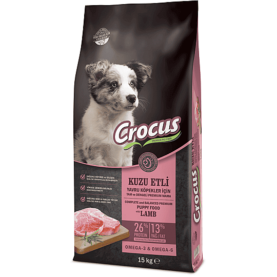Crocus Kuzu Etli Pirinçli Yavru Köpek Maması 15 Kg - 2