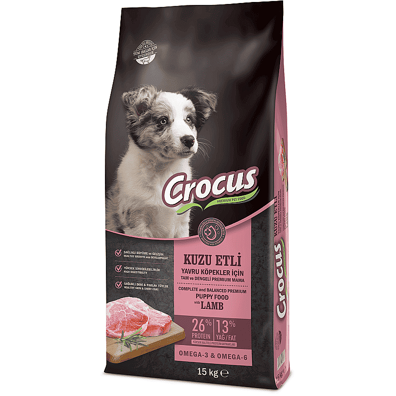 Crocus Kuzu Etli Pirinçli Yavru Köpek Maması 15 Kg - 2