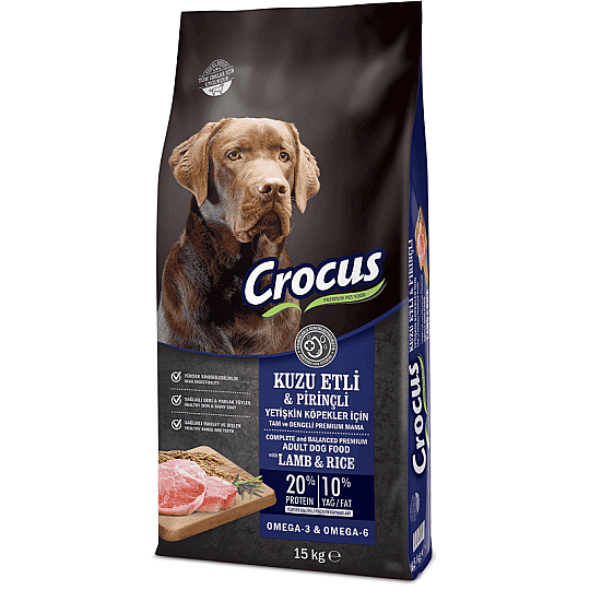 Crocus Kuzu Etli Pirinçli Yet. Köpek Maması 15 Kg - 2