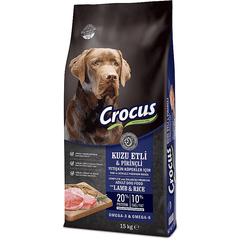 Crocus Kuzu Etli Pirinçli Yet. Köpek Maması 15 Kg - 2