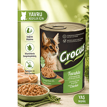 Crocus Yavru Kedi Tavuklu Yaş Mama 400g - 1