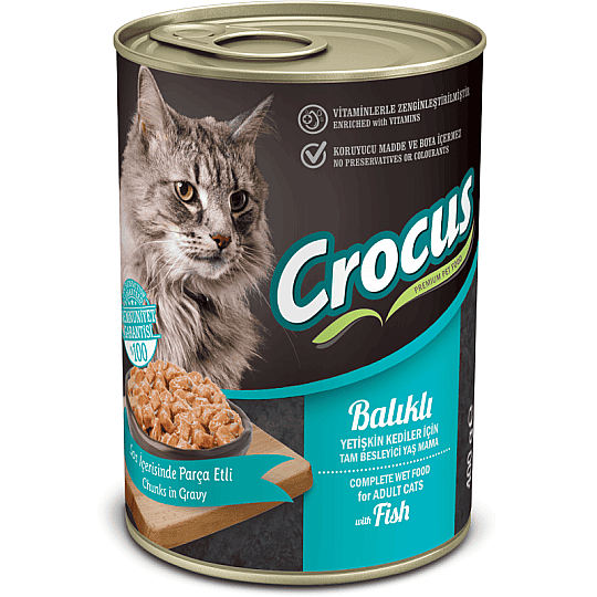 Crocus Yetişkin Kedi Balıklı Yaş Mama 400g - 2