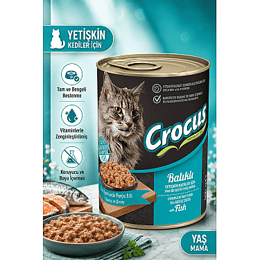 Crocus Yetişkin Kedi Balıklı Yaş Mama 400g