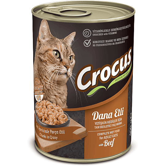Crocus Yetişkin Kedi Dana Etli Yaş Mama 400g - 2