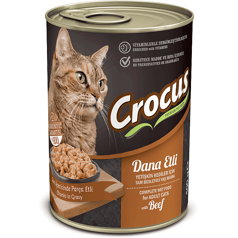 Crocus Yetişkin Kedi Dana Etli Yaş Mama 400g - 2