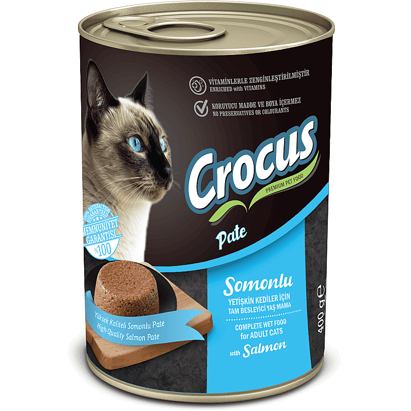 Crocus Yetişkin Kedi Somonlu Pate Yaş Mama 400g - 2