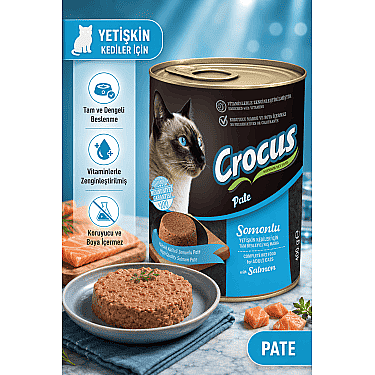 Crocus Yetişkin Kedi Somonlu Pate Yaş Mama 400g