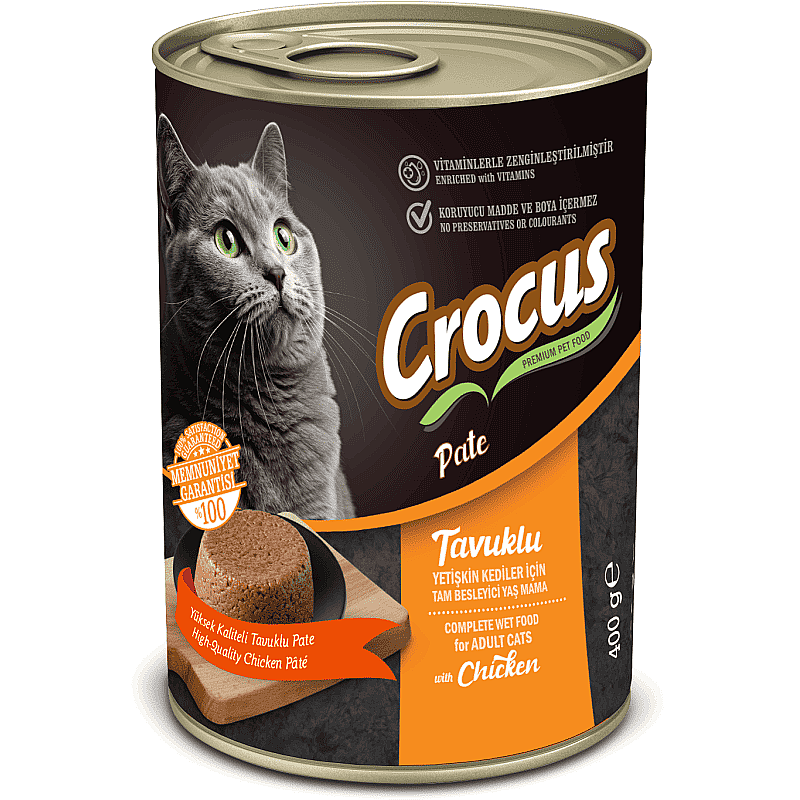 Crocus Yetişkin Kedi Tavuklu Pate Yaş Mama 400g - 2