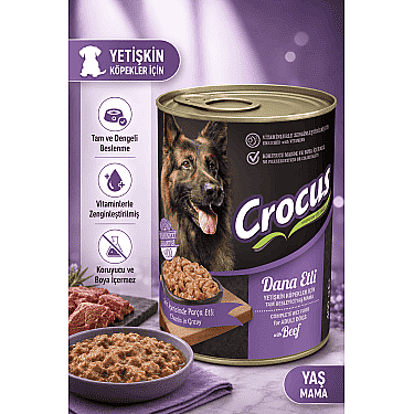 Crocus Yetişkin Köpek Dana Etli Yaş Mama 400g