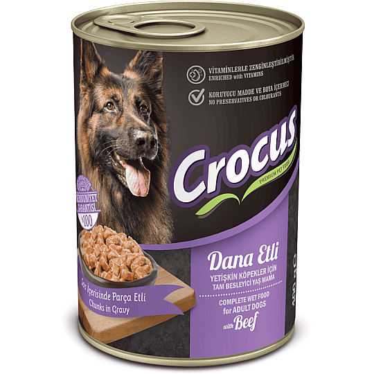 Crocus Yetişkin Köpek Dana Etli Yaş Mama 400g - 2