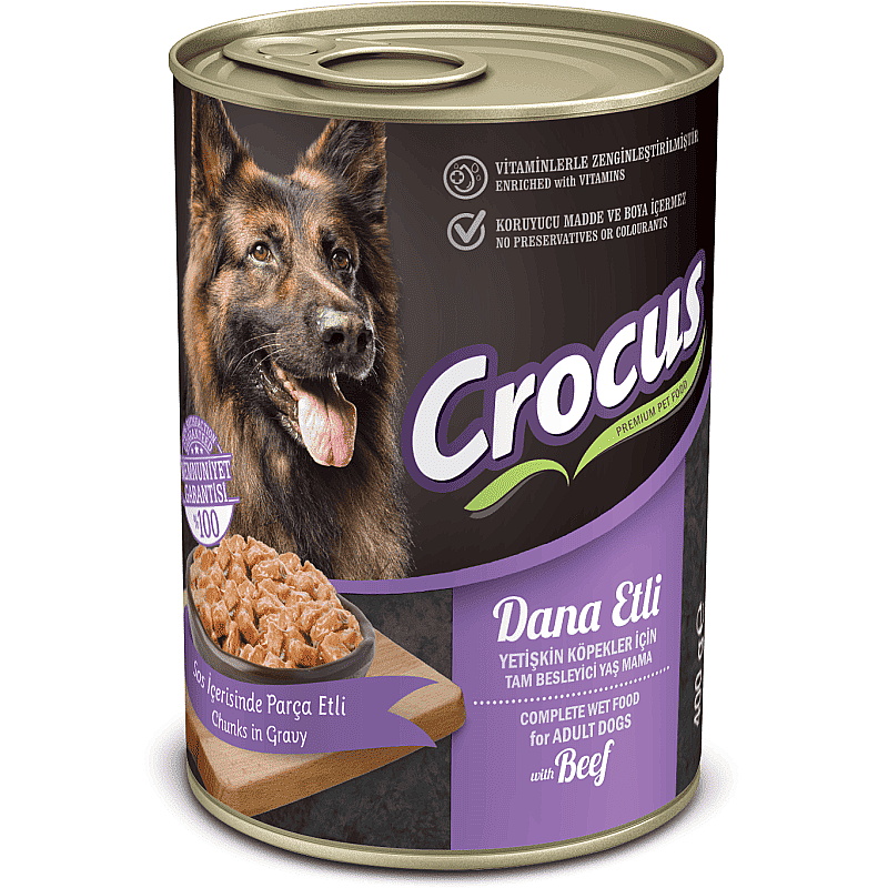 Crocus Yetişkin Köpek Dana Etli Yaş Mama 400g - 2