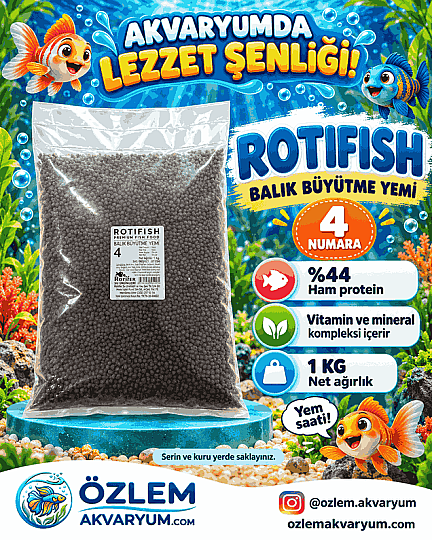 ROTIFISH Balık Büyütme Yemi 4 Numara – 1 kg