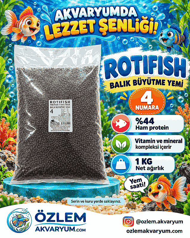 ROTIFISH Balık Büyütme Yemi 4 Numara – 1 kg - 1
