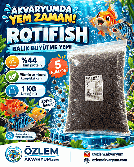 ROTIFISH Balık Büyütme Yemi 5 Numara – 1 kg