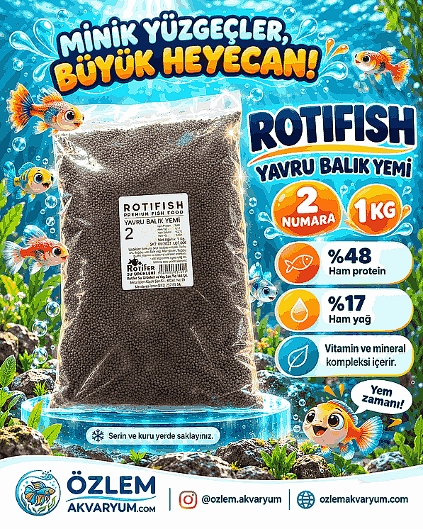 ROTIFISH Yavru Balık Yemi 2 Numara – 1 kg - 1