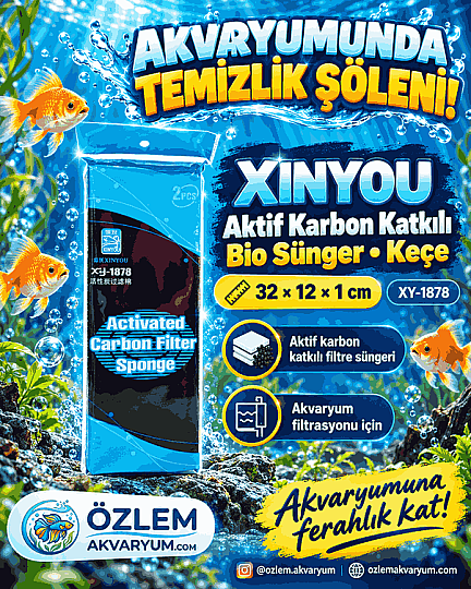 Xinyou Aktif Karbon Katkılı Bio Sünger – Keçe 32 × 12 × 1 cm | XY-1878