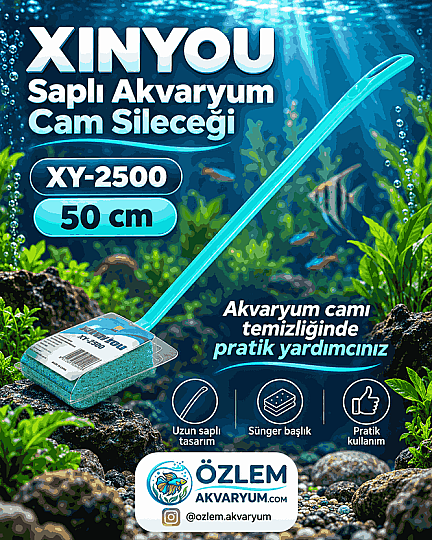 Xinyou Saplı Akvaryum Cam Sileceği 50 cm XY-2500